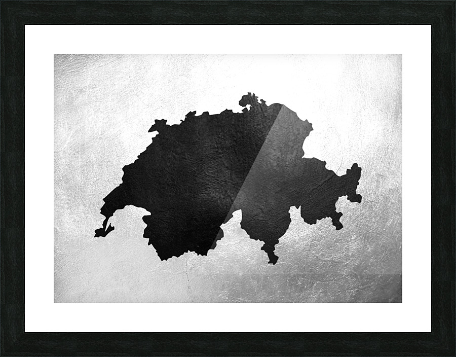 switzerland charcoal Picture Frame print
