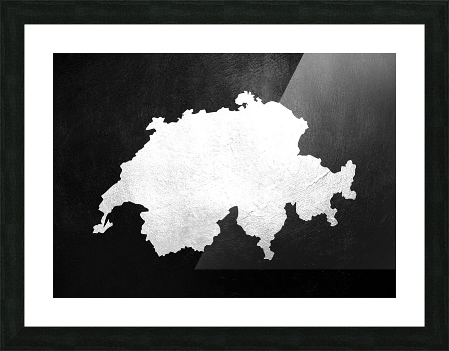 switzerland silver Picture Frame print