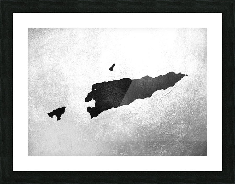 timor leste charcoal Picture Frame print