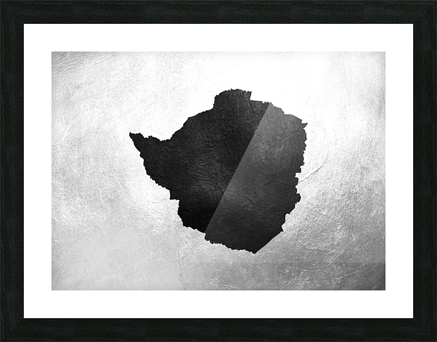zimbabwe charcoal Picture Frame print