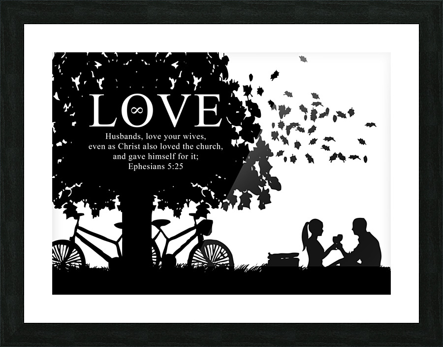 love white Picture Frame print