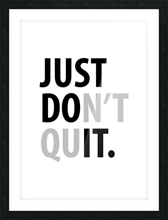 just do it white Picture Frame print