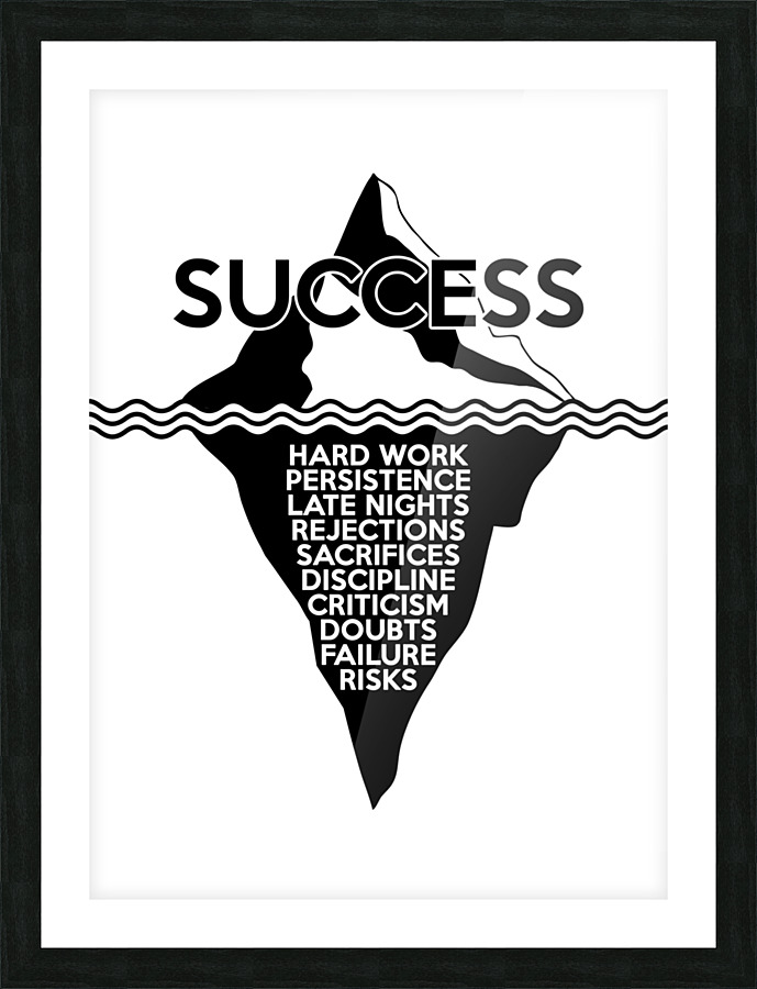 success iceberg plain Picture Frame print