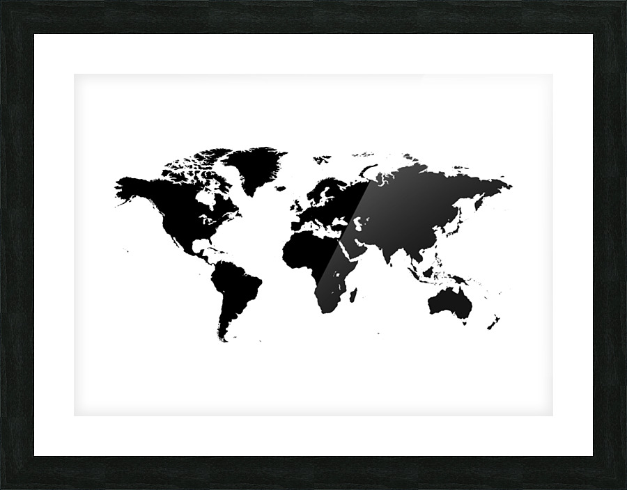 world map white Picture Frame print