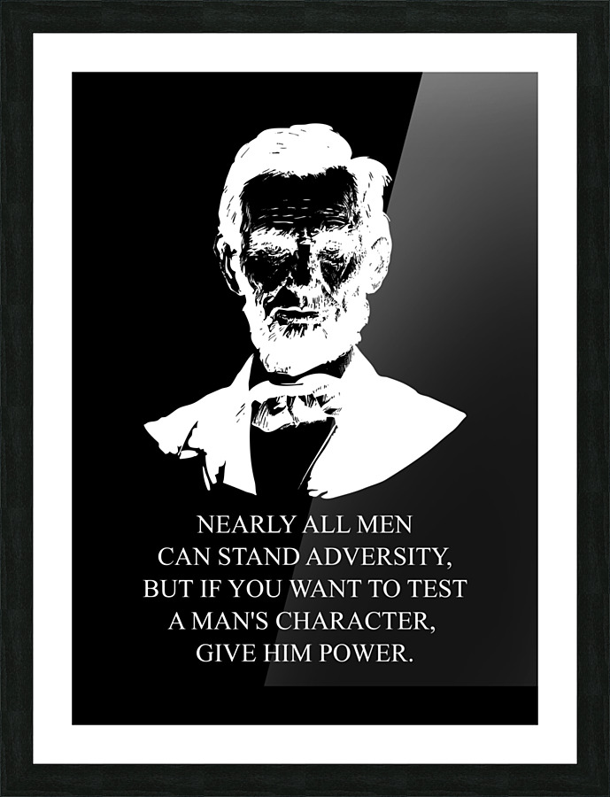 character power black Picture Frame print