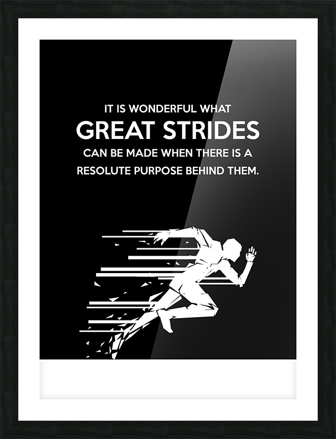 great strides black Picture Frame print