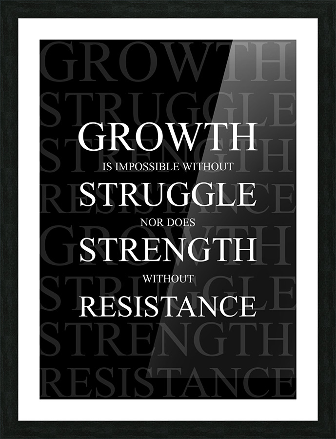 growth black Picture Frame print