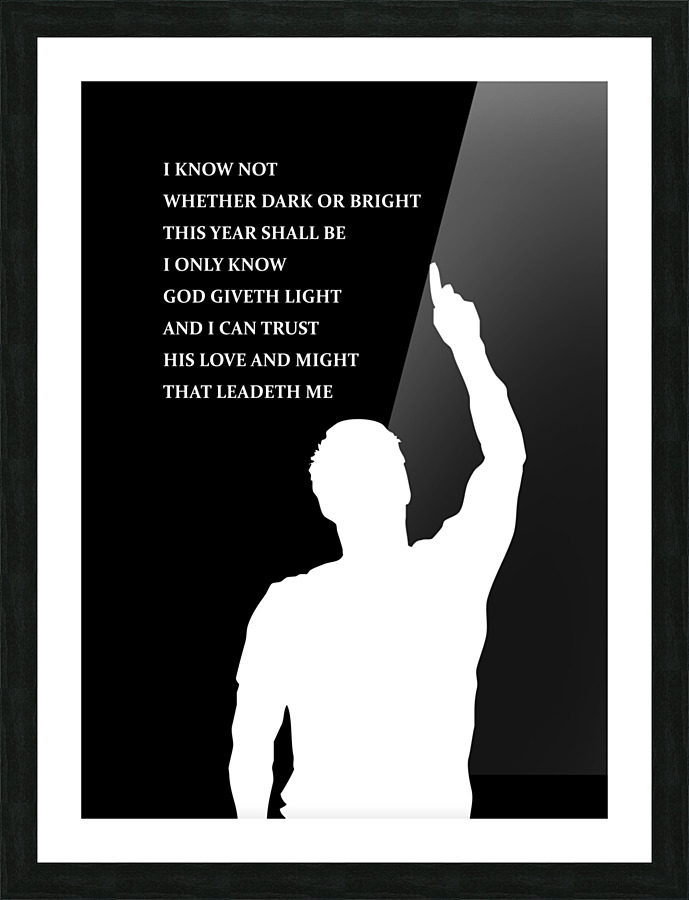 i know not black Picture Frame print
