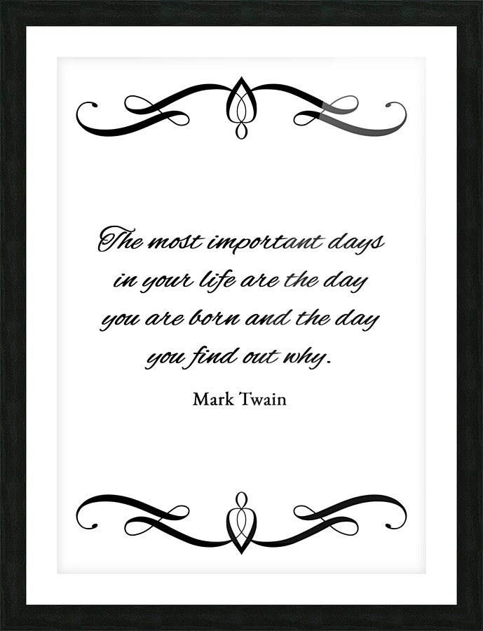 important days plain Picture Frame print
