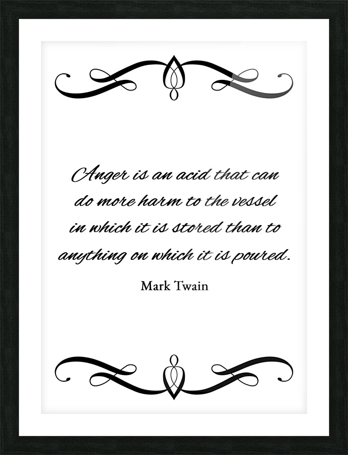anger plain Picture Frame print