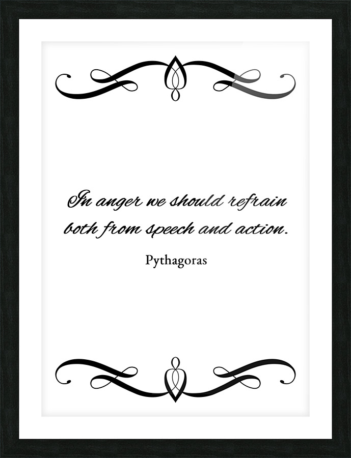 in anger plain Picture Frame print