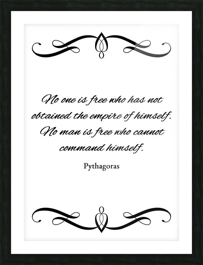 command yourself plain Picture Frame print