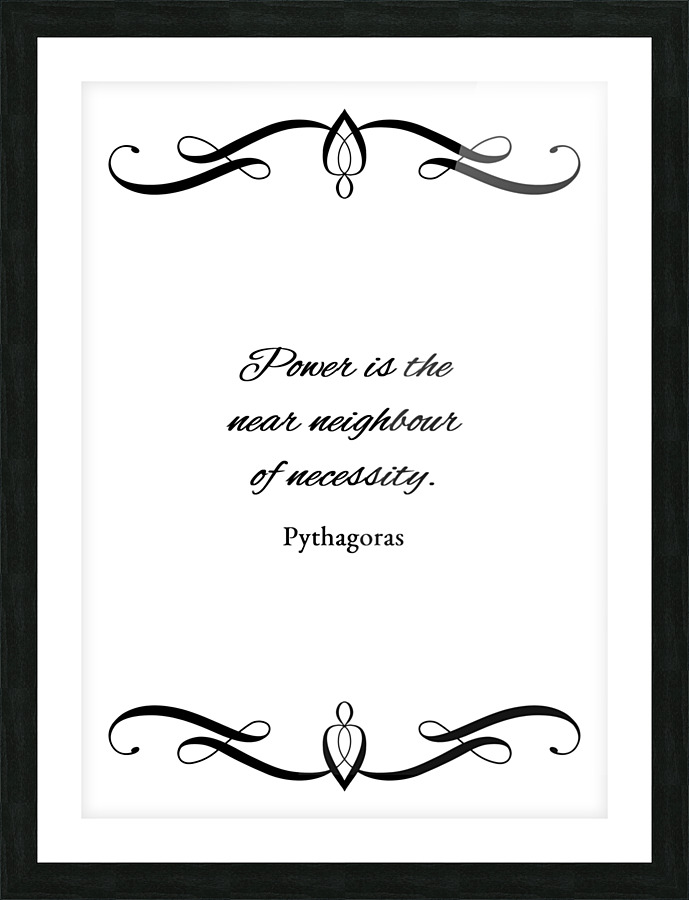 power and necessity plain Picture Frame print