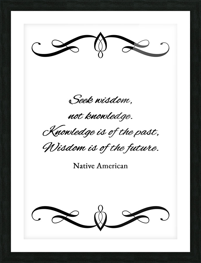 seek wisdom plain Picture Frame print