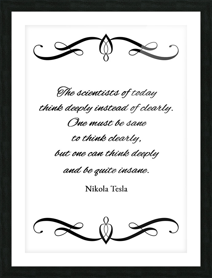 think clearly plain Picture Frame print