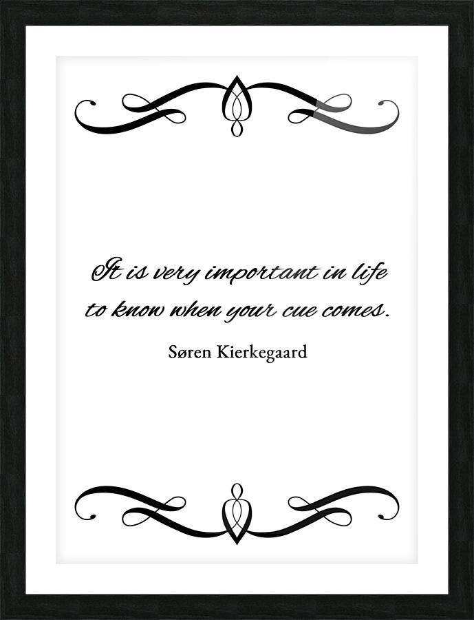 know your cue plain Picture Frame print