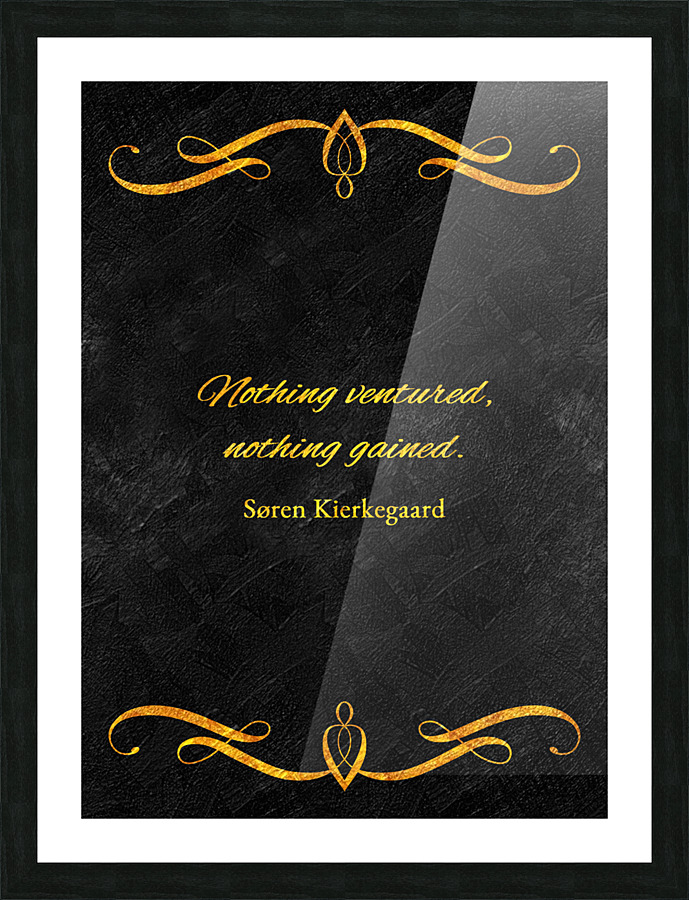 venture and gain Picture Frame print