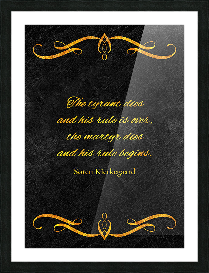 tyrant and martyr Picture Frame print