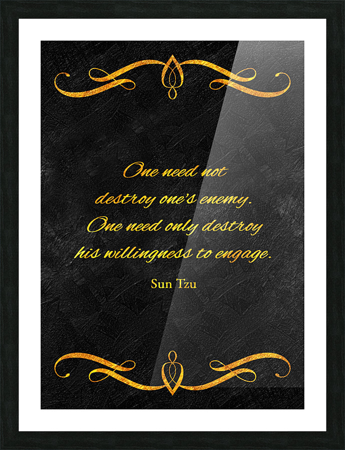 strive for peace gold Picture Frame print