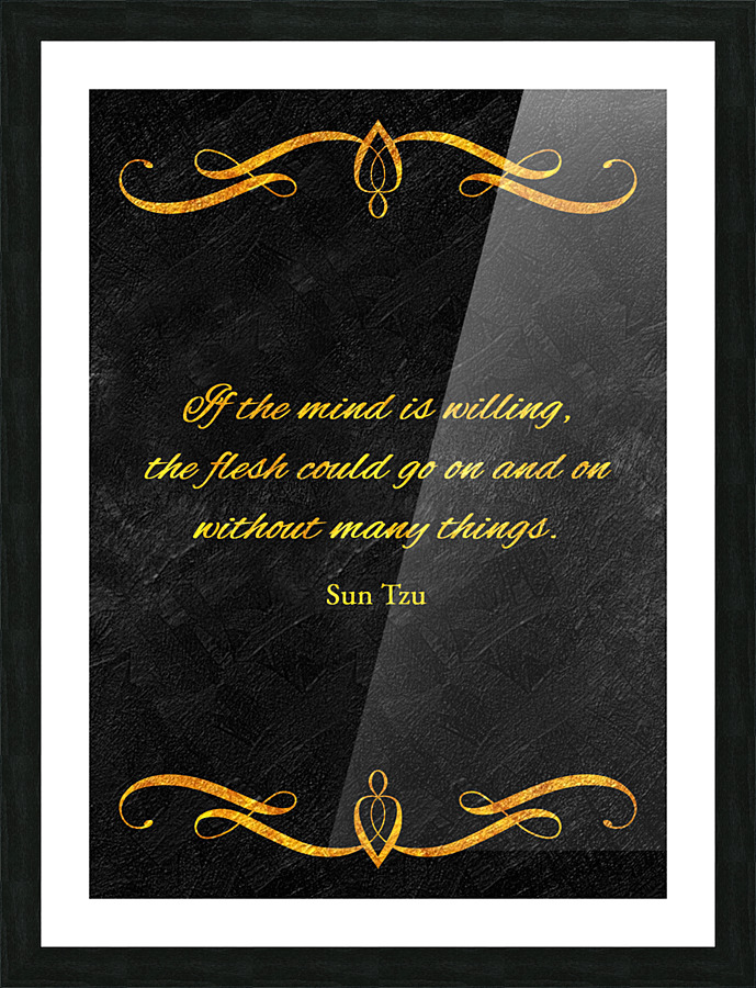 willing mind gold Picture Frame print