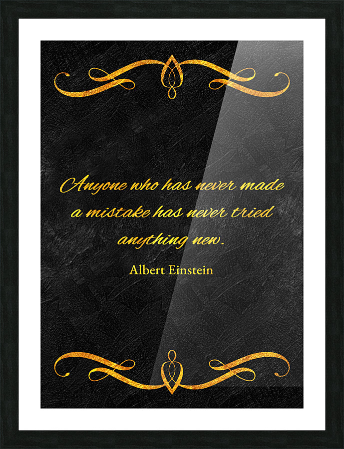 try until you succeed gold Picture Frame print