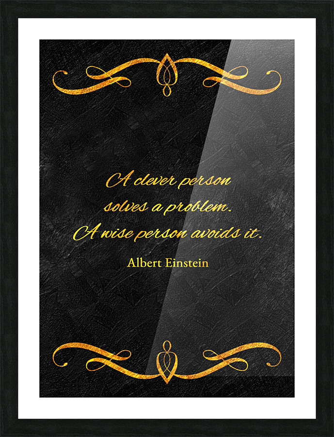 solve and avoid gold Picture Frame print