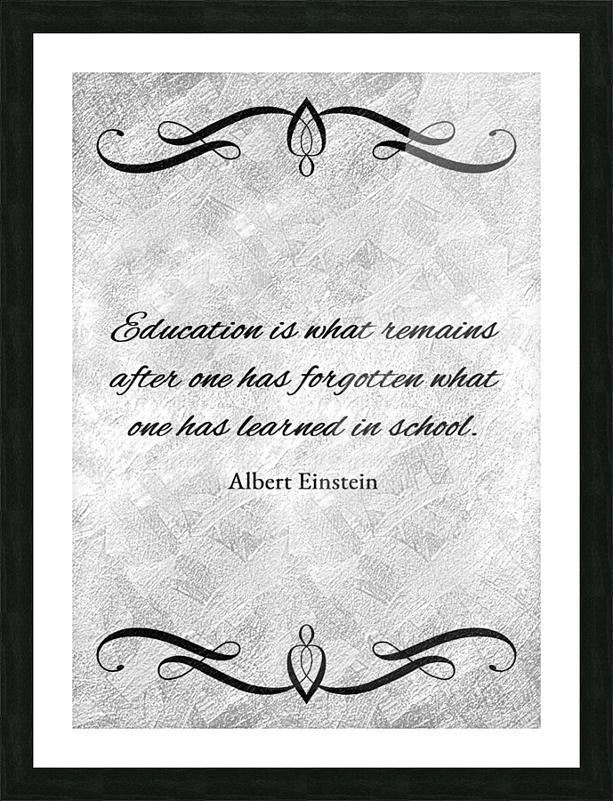 education silver Picture Frame print