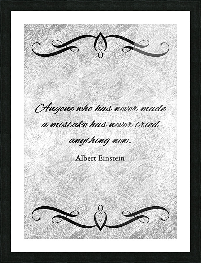 try until you succeed silver Picture Frame print