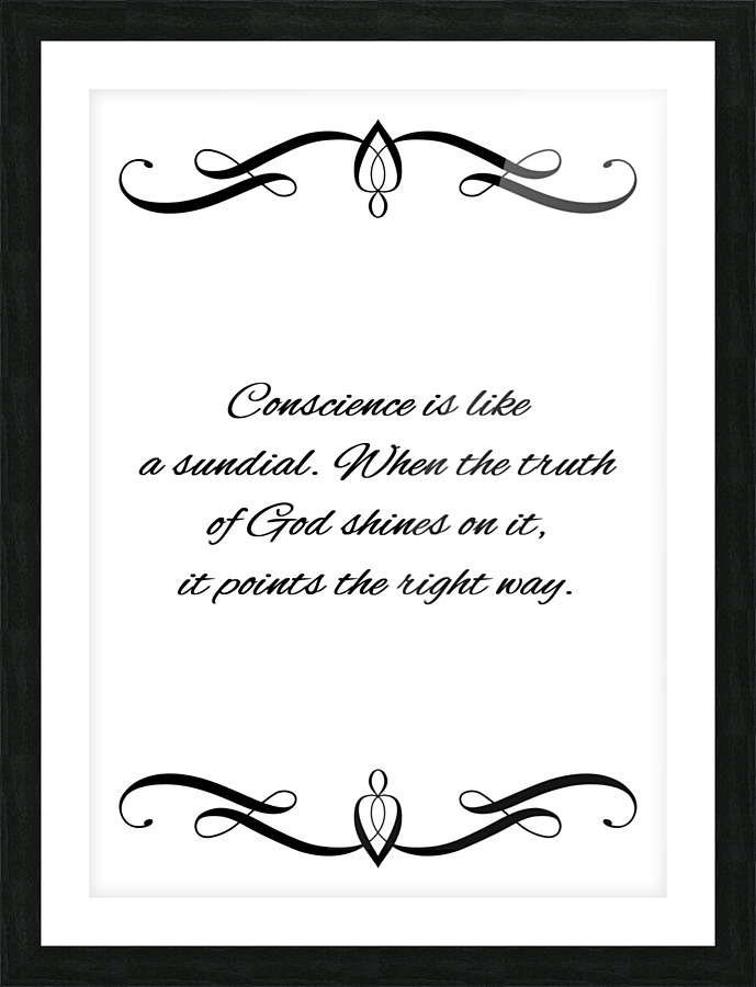 conscience sundial Picture Frame print