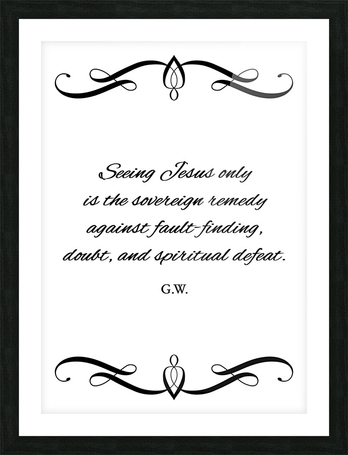 seeing Jesus only Picture Frame print