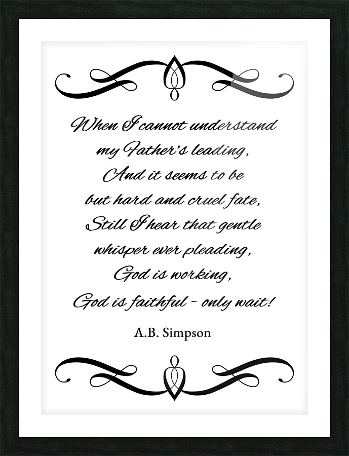 ab simpson only wait Picture Frame print