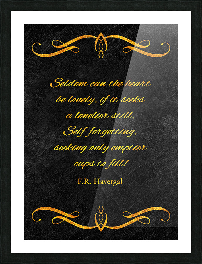 seldom lonely gold Picture Frame print