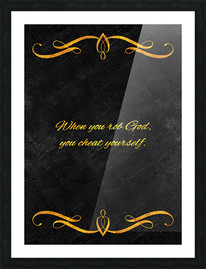 robbing and cheating gold Picture Frame print
