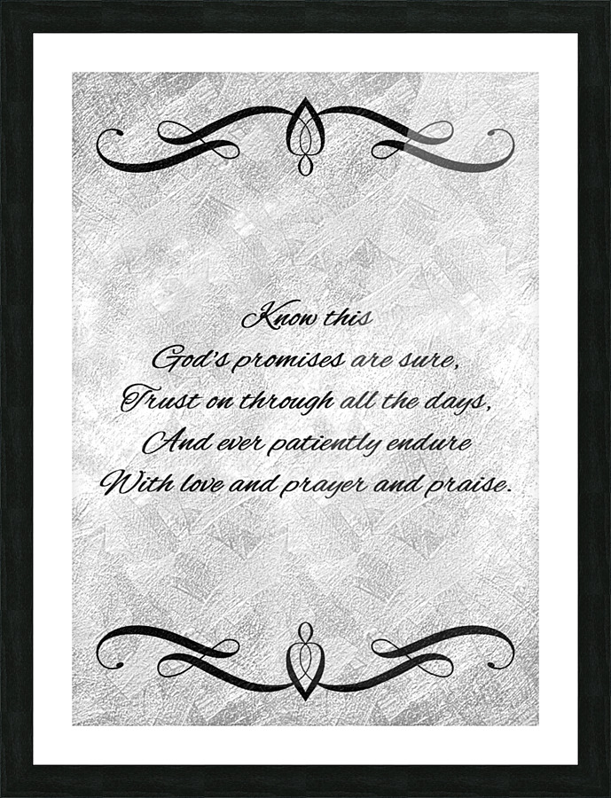 sure promises silver Picture Frame print