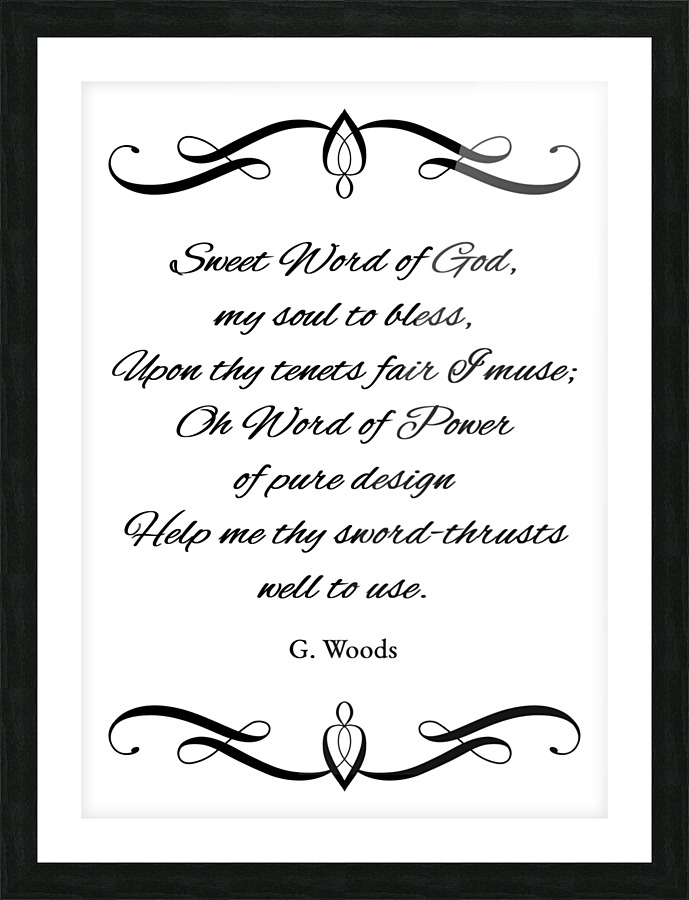 sweet words Picture Frame print