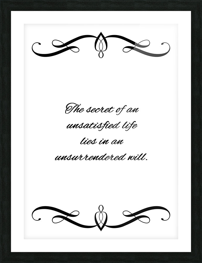 unsurrendered will Picture Frame print