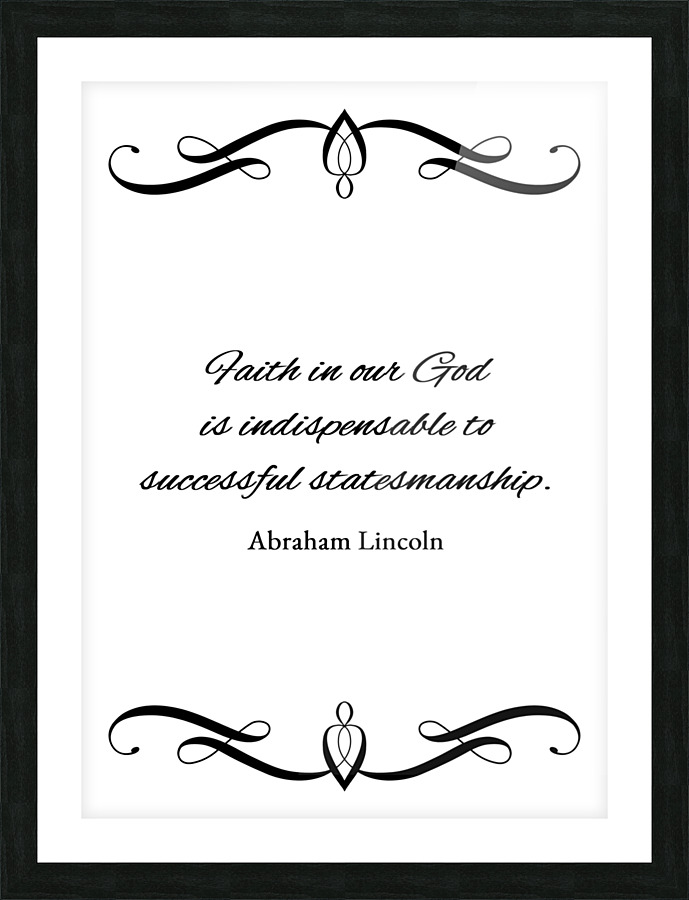 successful statesmanship Picture Frame print