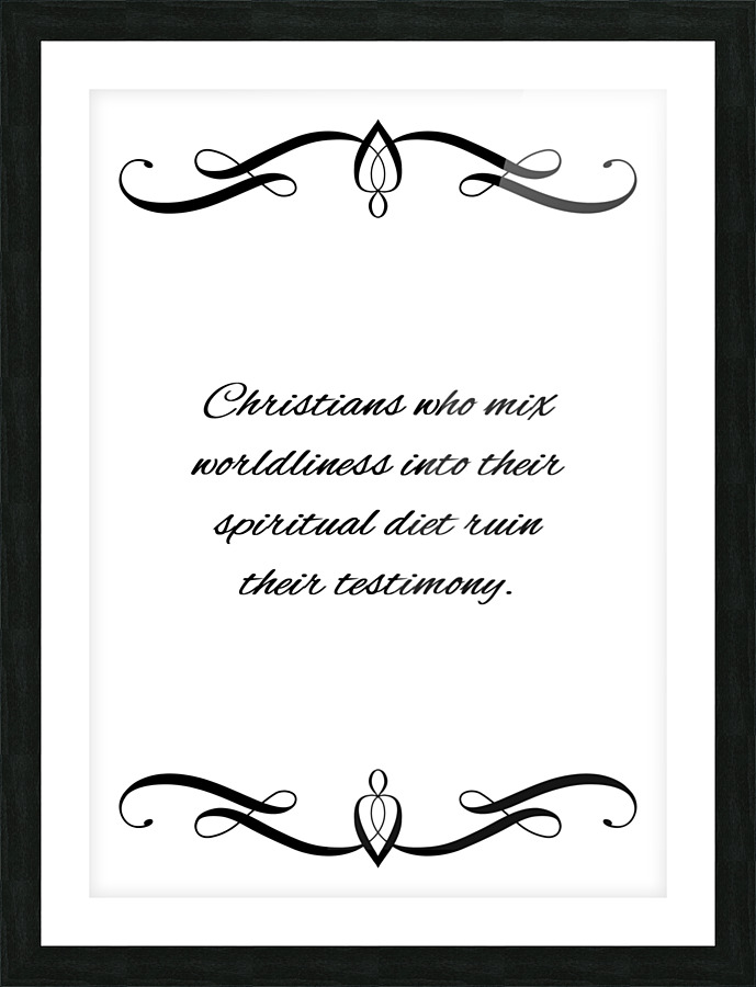 spiritual diet Picture Frame print