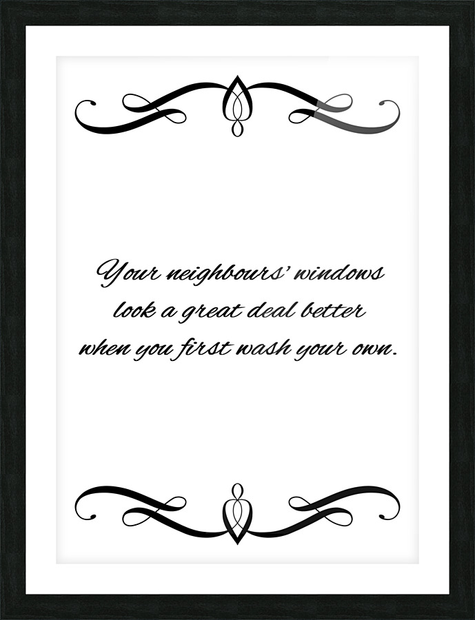wash your windows Picture Frame print