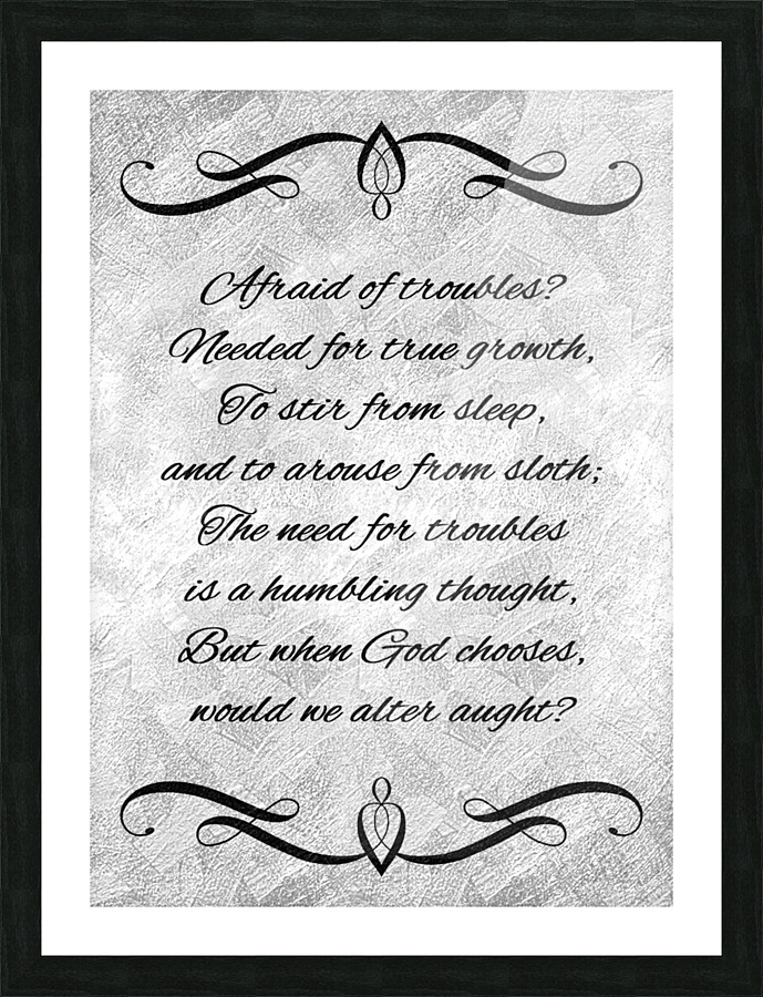 a humbling thought silver Picture Frame print