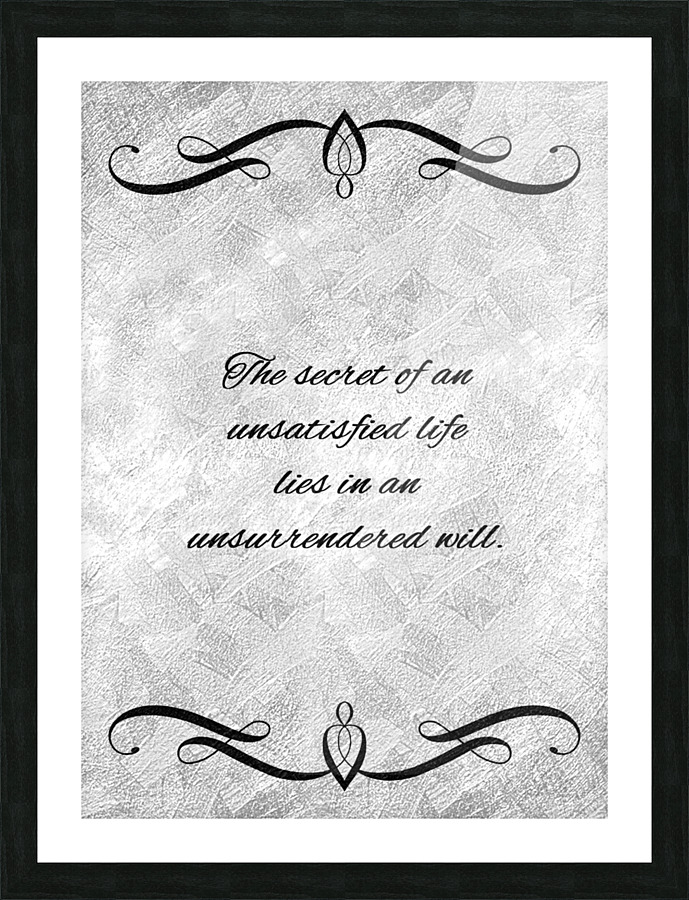 unsurrendered will silver Picture Frame print