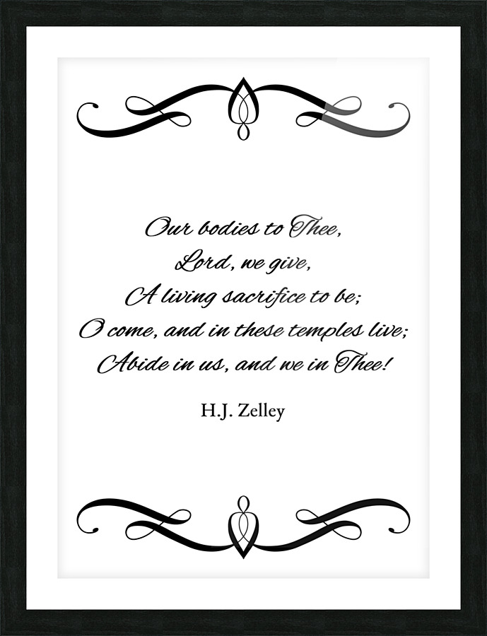 living sacrifice Picture Frame print