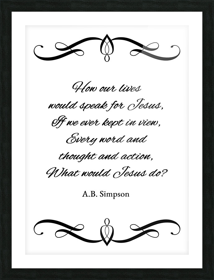 what would Jesus do Picture Frame print