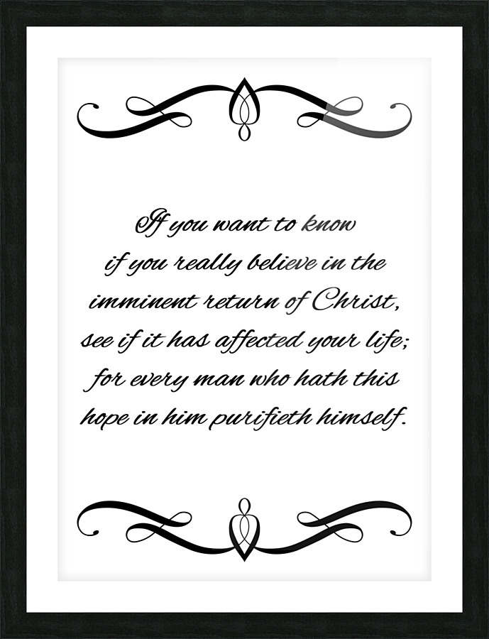 purify yourself Picture Frame print