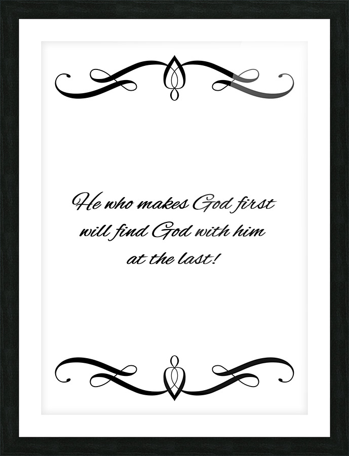God first Picture Frame print