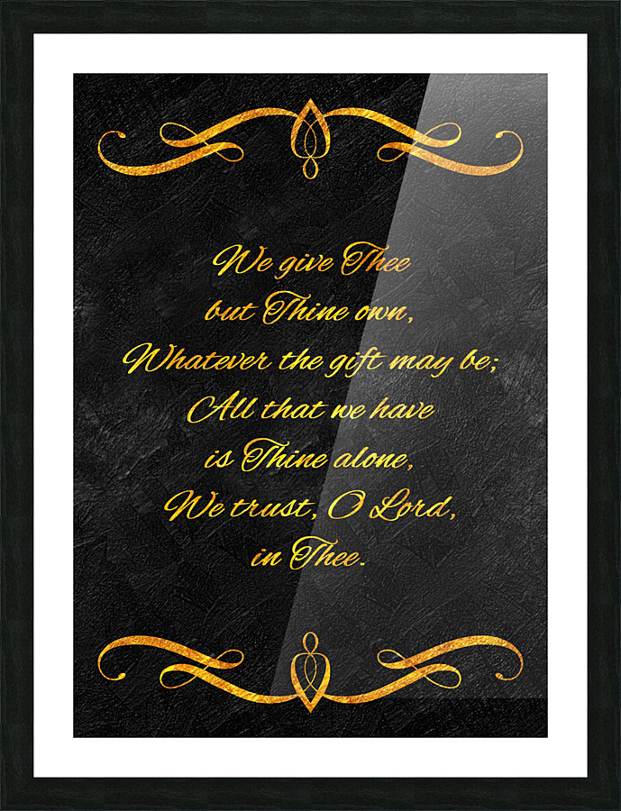 giving back gold Picture Frame print