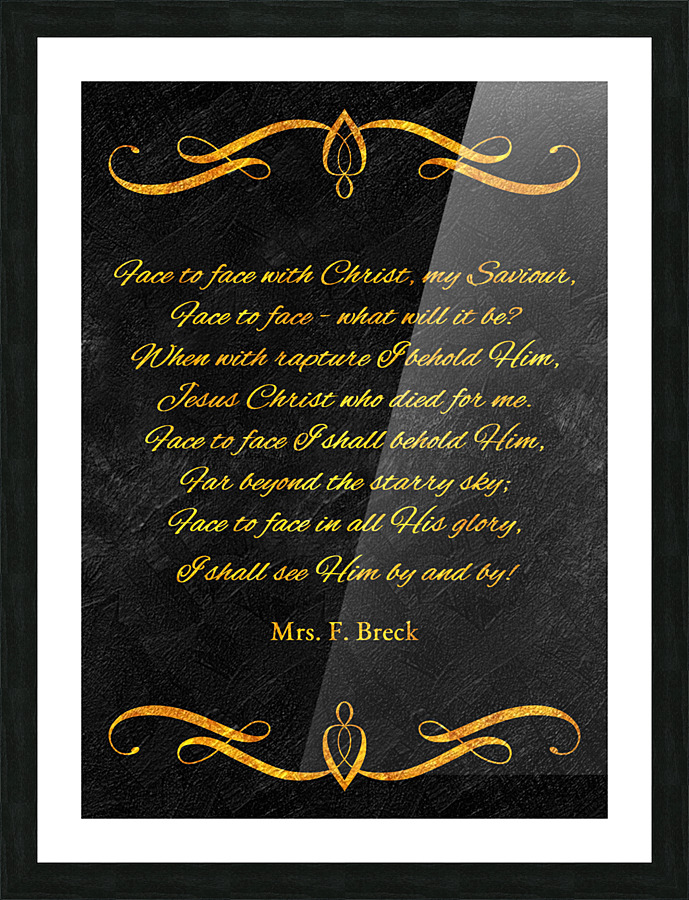 face to face gold Picture Frame print