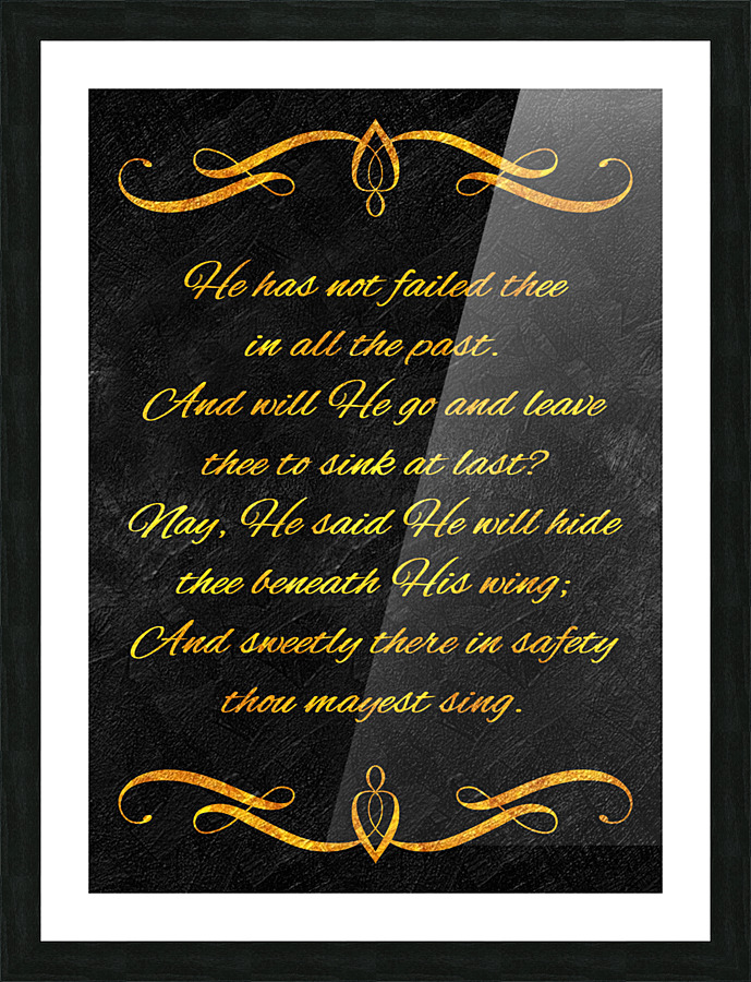 singing not sinking gold Picture Frame print