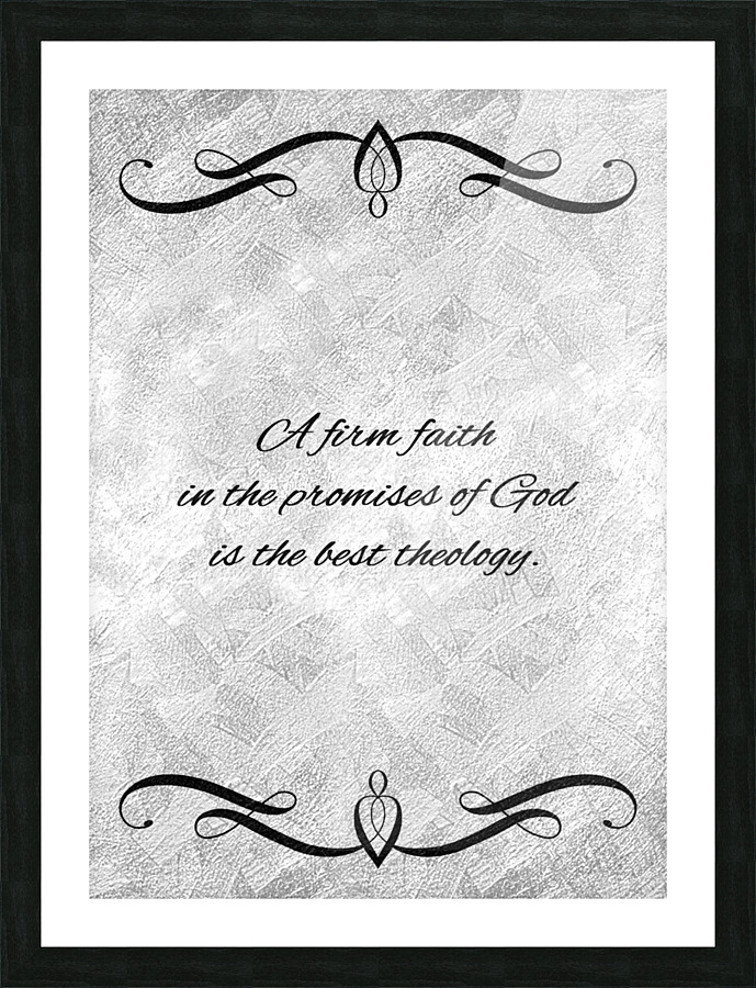 firm faith silver Picture Frame print