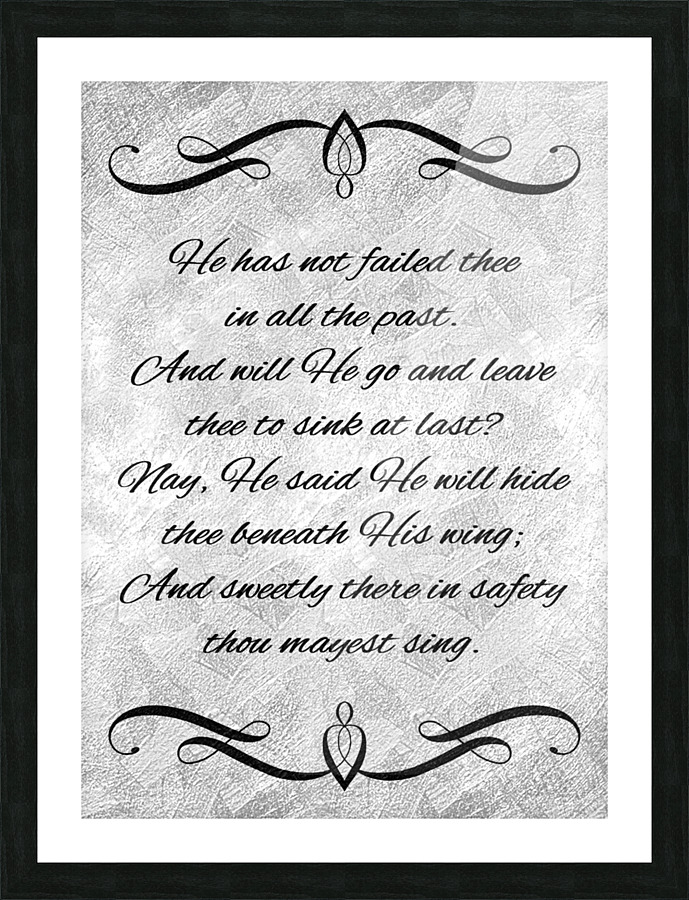 singing not sinking silver Picture Frame print